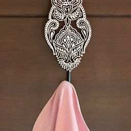 ExclusiveLane Owl Shaped  Sheesham Wood Hand-Carved Block Wall Hook & Towel Holder In-23