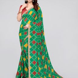 MIRCHI FASHION Gotta Patti Bandhani Saree-picture-20