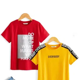 BAESD Boys Pack of 2 Cotton Printed Tshirt-image-19