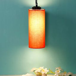 Devansh Orange & Black Solid Contemporary Hanging Lamp-8