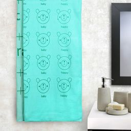 Cortina Unisex Set of 2 Sea Green Printed 300 GSM Bath Towels-7