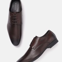 Van Heusen Men Leather Perforated Formal Derbys-image-19