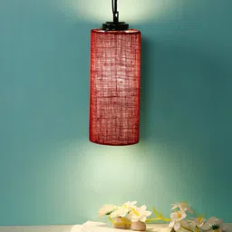 Devansh Red & Black Solid Traditional Cylindrical Hanging Light-image-71