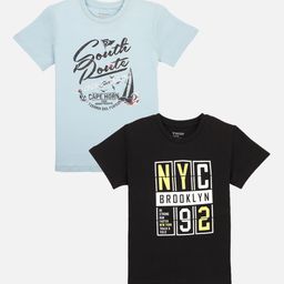 PROTEENS Boys Pack of 2 Printed Round Neck T-shirts-24