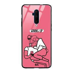 DailyObjects Pink & White Wining Up OnePlus 7 Pro Glass Cover-89