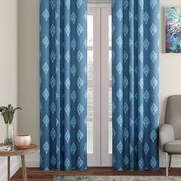 Soumya Blue Single Room Darkening Door Curtain-18