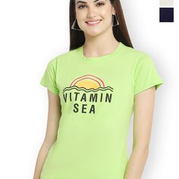 Fabflee Women Multicoloured 3 Printed T-shirt-picture-1