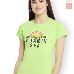 Fabflee Women Multicoloured 3 Printed T-shirt-picture-4