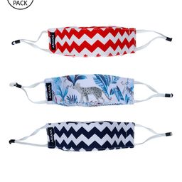 Ariana Kids Pack Of 3 3D Printed 7-Ply Reusable Pure Cotton Cloth Masks-49