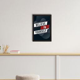 eCraftIndia Navy & White Motivational Quote Satin Matte Texture UV Wall Painting-image-56