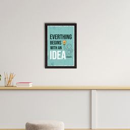 eCraftIndia Mint Green & Black Motivational Quote Satin Matte Texture UV Wall Painting-image-45