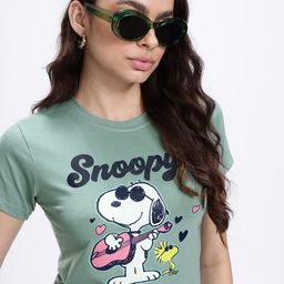 Kook N Keech Snoopy Graphic Printed T-shirt-image-97