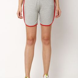 Miaz Lifestyle Women Grey Regular Fit Mid-Rise Regular Shorts-image-66