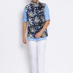 Hangup Men Multicoloured Printed Kurti with Pyjamas-3