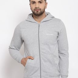 Kalt Men Grey Melange Hooded Sweatshirt-image-68