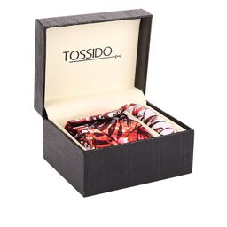 Tossido Men Red & White Printed Accessory Gift Set-image-8