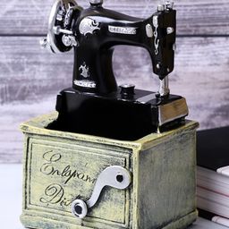 A Vintage Affair- Home Decor Green Large Vintage Sewing Machine Accent Desk Organizer-image-54
