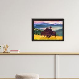 eCraftIndia Multicoloured Valentine Theme Satin Matte Texture UV Wall Painting-image-28