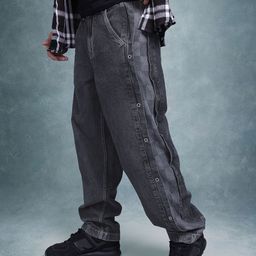 The Roadster Life Co. Men Mid-Rise Pure Cotton Loose Fit Jeans with Studded Detail-image-98