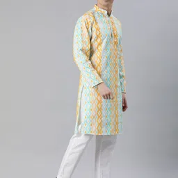 Majestic Man Men Geometric Embroidered Sequinned Kurta-picture-54