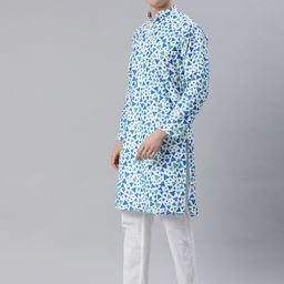 Majestic Man Men Geometric Embroidered Sequinned Kurta-picture-45