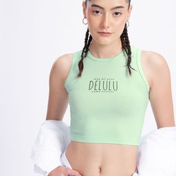SZN Typography Print Bamboo spandex Tank Crop Top-image-8