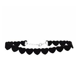 JOKER & WITCH Black & Silver-Toned Heart Choker Necklace-image-6