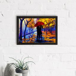eCraftIndia Mustard Yellow & Blue Valentine Theme Satin Matte Texture UV Wall Painting-image-20