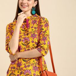 Anouk Women Pure Cotton Floral Printed Straight Kurta-picture-40