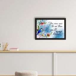 eCraftIndia Blue & White Love Quote Satin Matte Texture UV Wall Painting-image-38