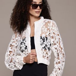 bebe Sage Green All Day Floral Sheer Open Front Jacket-picture-10