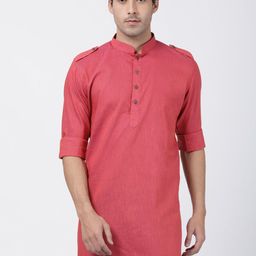 VASTRAMAY Men Maroon Kurta-picture-49
