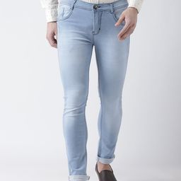 Routeen Men Blue Slim Fit Mid-Rise Clean Look Stretchable Jeans-16