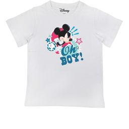 Disney by Wear Your Mind Boys White Mickey Mouse Printed T-shirt-image-83
