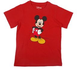 Disney by Wear Your Mind Boys Red Mickey Mouse Print Round Neck Cotton T-shirt-image-34