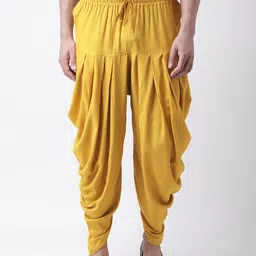 DEYANN Men Yellow Solid Dhotis-image-60