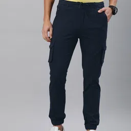 ADBUCKS Men High-Rise Joggers Trousers-image-74
