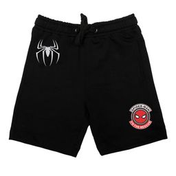 Marvel by Wear Your Mind Boys Black Printed Regular Fit Regular Shorts-image-94