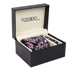 Tossido Men Blue & Pink Printed Accessory Gift Set-image-99
