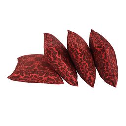 Portico New York Red Set of 4 Printed 16"x16" Square Cushion Covers-10