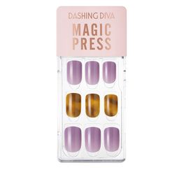 Dashing Diva Women Pink Magicpress Leopard Violet Artificial Nails-19