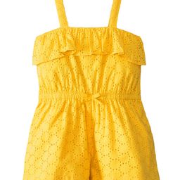 CACA CINA Yellow Schiffli Embroidered Playsuit-image-51