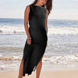 NEXT Ribbed Sheath Midi Dress-image-66