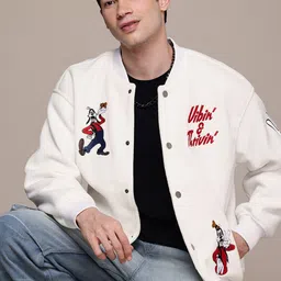 WROGN Goofy Embroidered Oversized Bomber Jacket-image-84