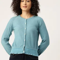 Monte Carlo Women Self Striped Cardigan-image-66