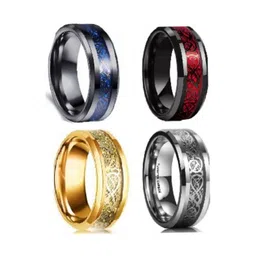 Lila Set Of 4 Textured Dragon Finger Ring-picture-39