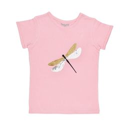 FUNKRAFTS Girls Pink  White Sequinned Round Neck Pure Cotton T-shirt-17