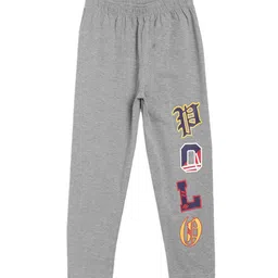 SWEET ANGEL Boys Grey Melange Printed Straight-Fit Track Pants-image-56