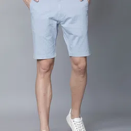 HIGHLANDER Men Blue Solid Slim Fit Chino Shorts-picture-41
