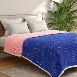 Portico New York Blue & Red Geometric AC Room 120 GSM Double Bed Dohar-image-29